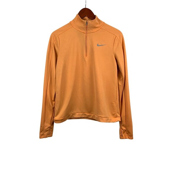 Nike Orange Quarter-Zip Pullover Jacket Women’s M - Picture 1 of 8